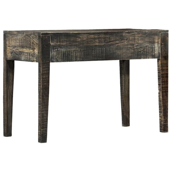 Rašomasis stalas, juodos sp., 110x50x75 cm, mango med. masyvas nuotrauka 12