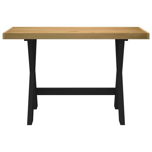 Rašomasis stalas, NOAIN, 120x50x75cm, medienos masyvas X forma nuotrauka 3