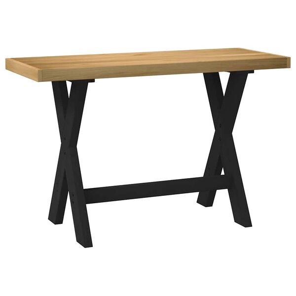 Rašomasis stalas, NOAIN, 120x50x75cm, medienos masyvas X forma nuotrauka 4