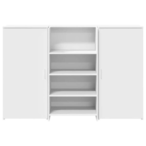 Registratūra, baltos spalvos, 155x50x103,5 cm, apdirbta mediena Balta 155 x 50 x 103.5 cm nuotrauka 5