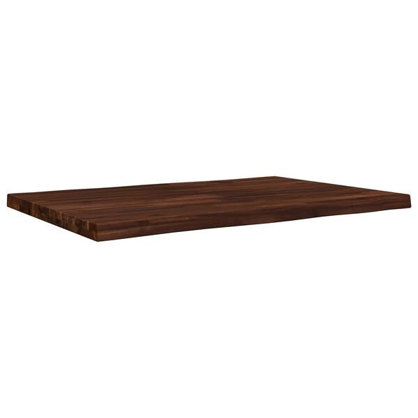 Stačiakampio stalo viršus 80 x 60 x 3,2 cm Stačiakampio Tamsiai ruda 80 x 60 x 3,2 cm Gyvieji kraštai 2 pusėmis nuotrauka 3