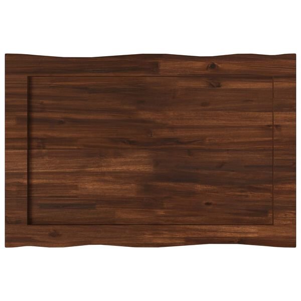 Stačiakampio stalo viršus 80 x 60 x 3,2 cm Stačiakampio Tamsiai ruda 80 x 60 x 3,2 cm Gyvieji kraštai 2 pusėmis nuotrauka 5