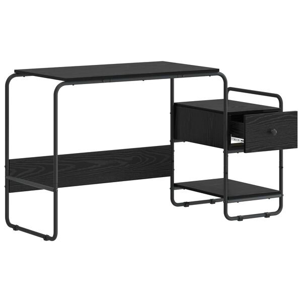 Stalas su saugojimo vieta Juodojo ąžuolo 131,5 x 50 x 75,5 cm Juodojo ąžuolo nuotrauka 3