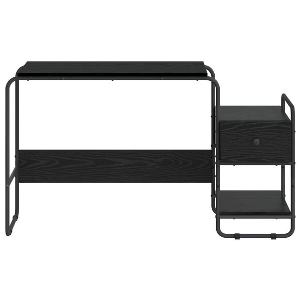 Stalas su saugojimo vieta Juodojo ąžuolo 131,5 x 50 x 75,5 cm Juodojo ąžuolo nuotrauka 4