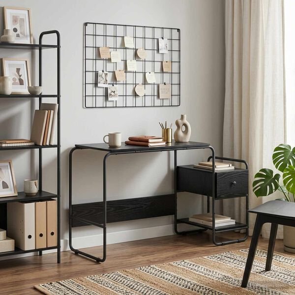 Stalas su saugojimo vieta Juodojo ąžuolo 131,5 x 50 x 75,5 cm Juodojo ąžuolo nuotrauka 2