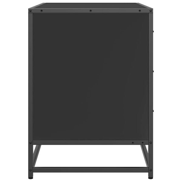 Stalčių spintelė Juoda 70x41x56 cm Inžinierinė mediena Juoda nuotrauka 6
