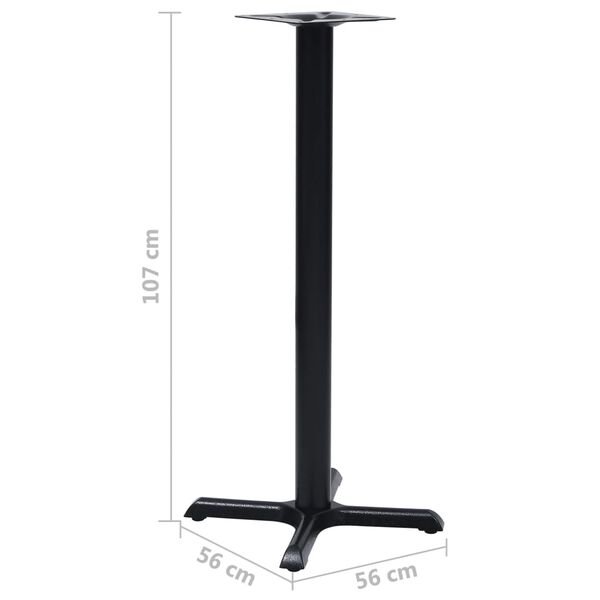 Patvarios ir stabilios juodos spalvos stalo kojos