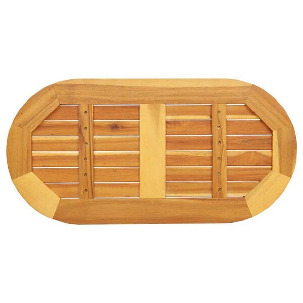 Stalo viršus Natūralus aliejus 80 x 40 x 2 cm 80 x 40 x 2 cm Ovalus nuotrauka 8