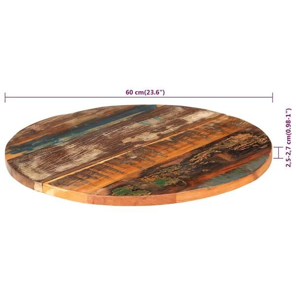 Stalviršis, 60cm, medienos masyvas, 25-27mm, apskritas 60 cm 25-27 mm perdirbtos medienos masyvas nuotrauka 12