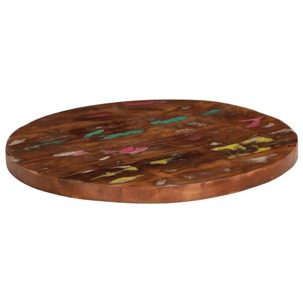 Stalviršis, 60x3,8cm, perdirbtos medienos masyvas, apskritas Rekultivuota mediena(įvairiaspalvė) 60 cm 38 mm nuotrauka 2
