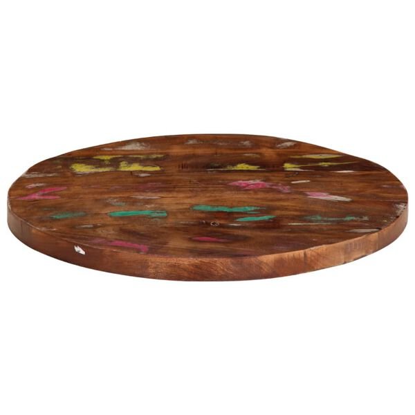 Stalviršis, 60x3,8cm, perdirbtos medienos masyvas, apskritas Rekultivuota mediena(įvairiaspalvė) 60 cm 38 mm nuotrauka 3