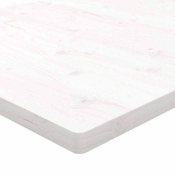 Stalviršis, baltas, 100x60x2,5cm, pušies masyvas, stačiakampis Balta 100 x 60 x 2.5 cm nuotrauka 6