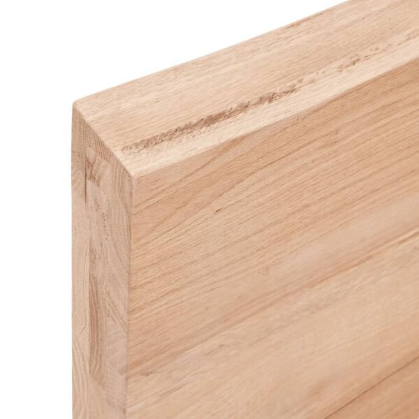 Stalviršis, šviesiai rudas, 60x60x(2-6) cm, medienos masyvas Šviesiai ruda 60 x 60 x 6 cm nuotrauka 8