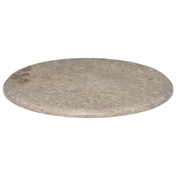 Pilkas marmurinis stalviršis stalui su 60 cm skersmeniu