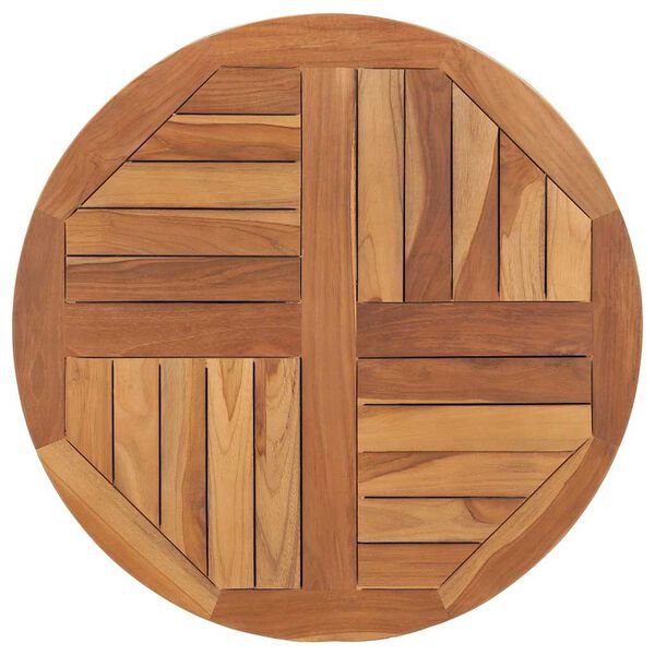 Apvalus tikmedžio medienos stalviršis stalui, 70 cm skersmens
