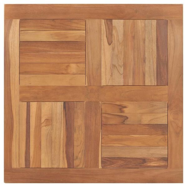 Kvadratinis stalo stalviršis iš tvirto tikmedžio masyvo 80x80 cm