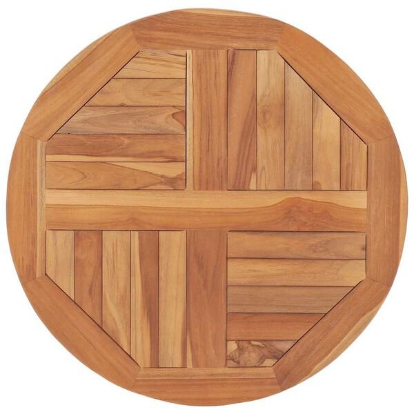 Apvalus tikmedžio medienos stalviršis stalui 60 cm