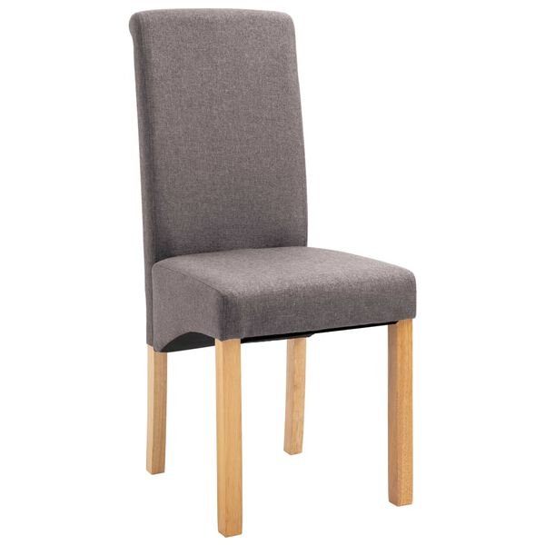 Valgomojo kėdės, 4vnt., taupe spalvos, audinys Taupe 4 nuotrauka 3