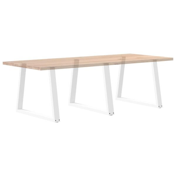 Valgomojo stalo kojelės, V formos, 3 vnt., baltos, 100x(72-73,3) cm, plienas Balta 100 x (72-73.3) cm 3 nuotrauka 8