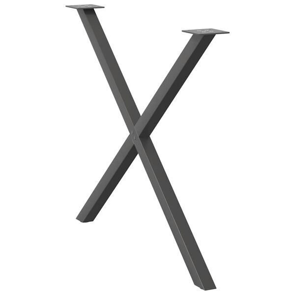 Valgomojo stalo kojos, 2 vnt., antracito spalvos, 90x(72-73) cm, plienas Antracito 90 x (72-73) cm (40 mm) 2 nuotrauka 4